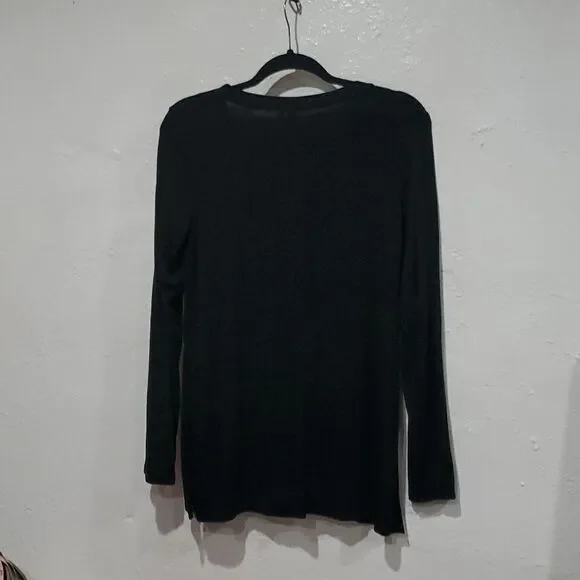 Banana Republic The Signature Tee Collection Long Sleeve Tunic in Black Size S - Picture 6 of 13